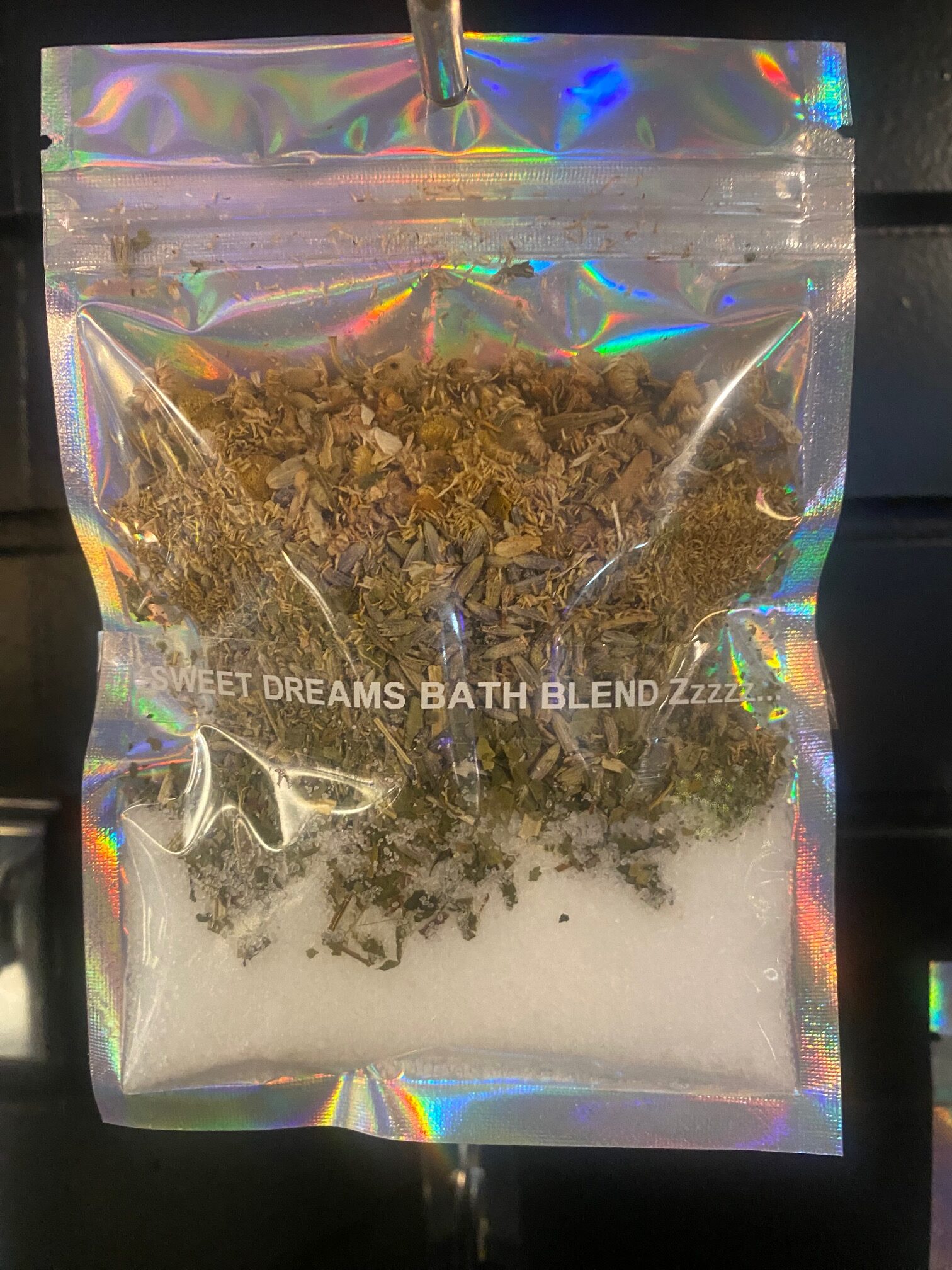 🌙 Sweet Dreams Bath Blend — Knock Out the Noise, Not Just Your Body 🌙 When the brain won’t shut up and your soul’s stuck in a doom scroll, it’s time to steep yourself in this sleep potion disguised as a bath. The Sweet Dreams Bath Blend is packed with dream-herbs like mugwort, lavender, and valerian to whisper “shhh” to your nervous system and gently drag you into the astral plane. Perfect for bedtime rituals, moon-fueled anxiety, or recovering from a day full of people-ing. Soak, snooze, and let the herbs tuck you in tighter than your childhood trauma.