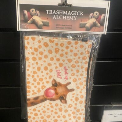 🦒 “What’s Up Slut” Makeup Bag — Classy Storage, Trashy Vibes 🦒 This ain’t your momma’s makeup pouch — unless your momma’s a savage. Featuring a giraffe blowing bubblegum and a greeting that says exactly what you were already thinking, this bag is perfect for holding your lip gloss, spells, crystals, or emotional support eyeliner. Because sometimes you want your vibe to be “jungle chic” and “unapologetic trollop” at the same time. We love a multitasking queen.