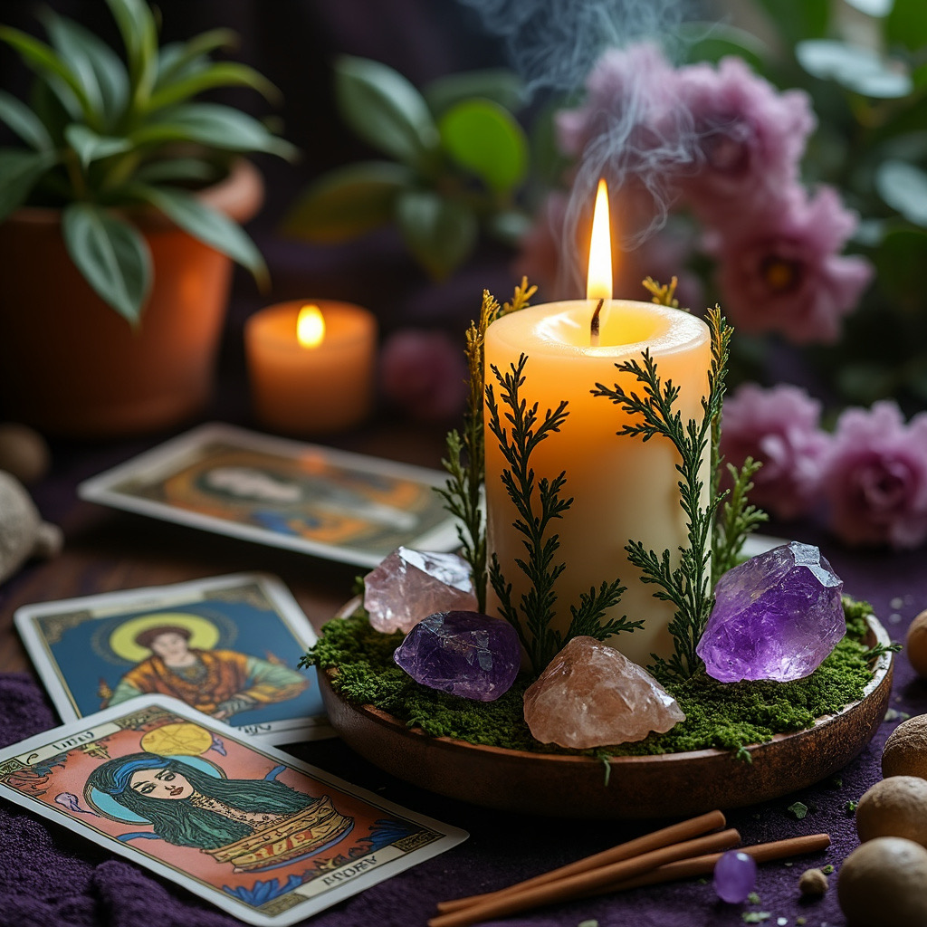 handcrafted ritual candle from Trashmagick metaphysical shop online
