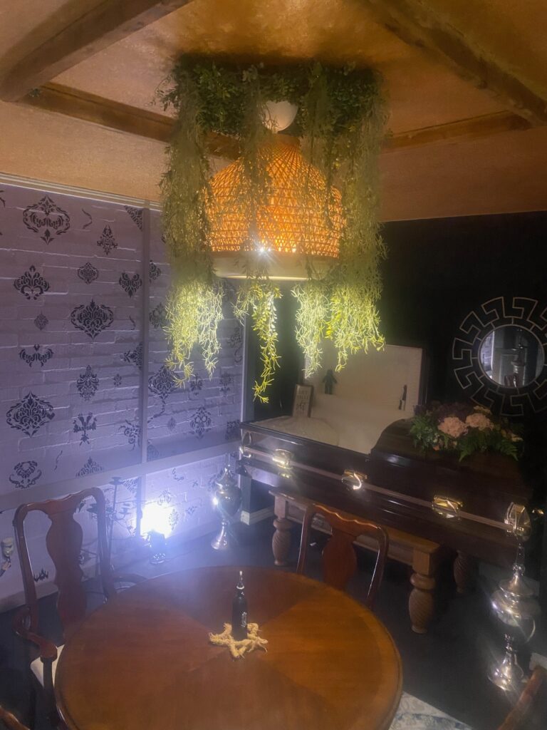 “Trashmagick Alchemy shop light above table