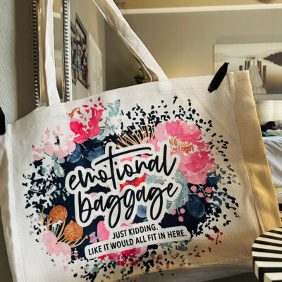 Emotional Baggage Extra Large  Book Bag