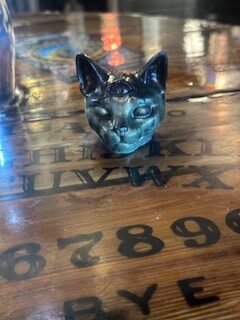 Trashmagick custom resin cat all seeing eye head